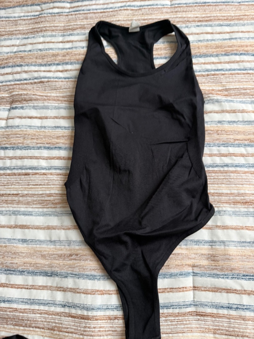 ITZON Racerback Bodysuit in Black One Size